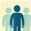 ネットワークの中心に人がいるアイコン