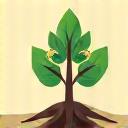 成長する植物のアイコン